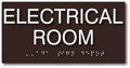 Electrical Room Sign - 8x4 - ADA Compliant Tactile Braille Sign thumbnail