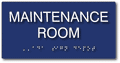 Maintenance Room Sign - 8x4 - ADA Compliant Tactile Braille Sign thumbnail