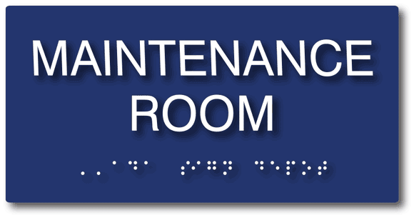 Maintenance Room Sign - ADA Compliant Maintenance Room Signs
