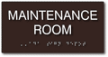 Maintenance Room Sign - 8x4 - ADA Compliant Tactile Braille Sign thumbnail