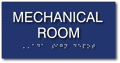 Mechanical Room Sign - 8x4 - ADA Compliant Tactile Braille Sign thumbnail