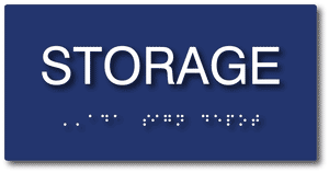 Storage Room Sign - ADA Compliant Braille Storage Room Signs