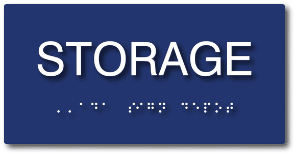 Storage Room Sign - ADA Compliant Braille Storage Room Signs