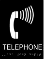 ADA Compliant Hearing Impaired Telephone Sign - 6" x 8" thumbnail