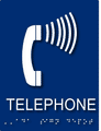 ADA Compliant Hearing Impaired Telephone Sign - 6" x 8" thumbnail