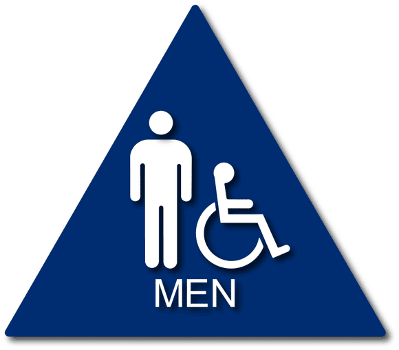 Men with Cross Legs Funny Restroom Braille Sign, SKU: SE-2026