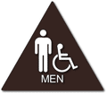 Mens Accessible Bathroom Door ADA Signs with Text - 12" x 12" thumbnail