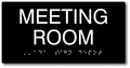 Meeting Room Sign - 8" x 4" - ADA Compliant Tactile Braille Sign thumbnail