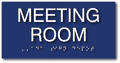 Meeting Room Sign - 8" x 4" - ADA Compliant Tactile Braille Sign thumbnail