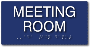 Meeting Room Sign - ADA Compliant Meeting Room Signs with Braille