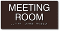 Meeting Room Sign - 8" x 4" - ADA Compliant Tactile Braille Sign thumbnail