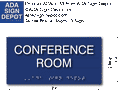 Conference Room Sign - 8" x 4" - ADA Compliant Tactile Braille Sign thumbnail