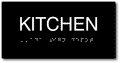 Kitchen Room Sign - 8" x 4" - ADA Compliant Tactile Braille Sign thumbnail