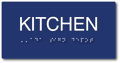 Kitchen Room Sign - 8" x 4" - ADA Compliant Tactile Braille Sign thumbnail