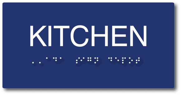 Kitchen Room Name Sign - ADA Compliant Tactile Braille Kitchen Signs