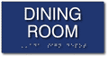 Dining Room Sign - 8" x 4" - ADA Compliant Tactile Braille Sign thumbnail