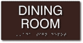 Dining Room Sign - 8" x 4" - ADA Compliant Tactile Braille Sign thumbnail