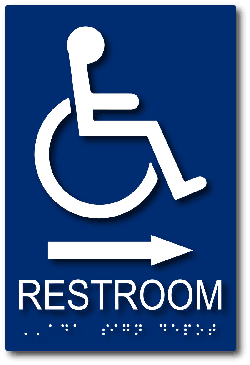 Restroom Direction Restroom Directional Sign