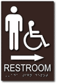 Mens Accessible Restroom ADA Signs with Arrow - 6" x 9" thumbnail