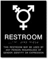 All Gender Neutral Symbol Restroom ADA Signs - 8" x 10" thumbnail