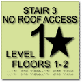 LaserGlow Stairwell Floor Level Sign - 12" x 12" - ADA Compliant thumbnail