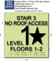 LaserGlow Stairwell Floor Level Sign - 12" x 12" - ADA Compliant thumbnail