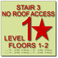 LaserGlow Stairwell Floor Level Sign - 12" x 12" - ADA Compliant thumbnail