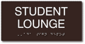 Student Lounge Sign - ADA Compliant Room Name Sign thumbnail