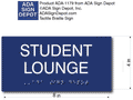 Student Lounge Sign - ADA Compliant Room Name Sign thumbnail