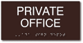 Private Office Sign - 8" x 4" - ADA Compliant Tactile Braille Sign thumbnail