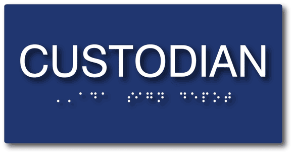 Custodian Room Sign - ADA Compliant School Room Signs