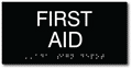 First Aid ADA Sign - 8" x 4" thumbnail