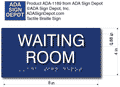 Waiting Room Braille Sign - 8" x 4" thumbnail