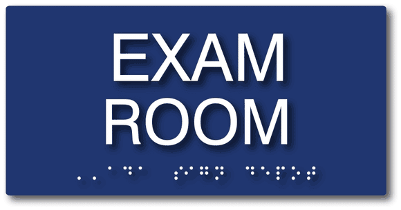 Exam Room Sign - Exam Room Signs with Tactile Letters and Braille