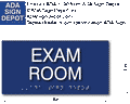 Exam Room ADA Braille Sign - 8" x 4" thumbnail