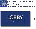Lobby ADA Sign with Braille - 8" x 4" thumbnail