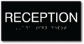 Reception ADA Sign with Braille - 8" x 4" thumbnail