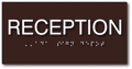 Reception ADA Sign with Braille - 8" x 4" thumbnail