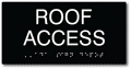 Roof Access Sign with Braille - 8" x 4" thumbnail