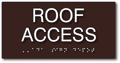Roof Access Sign with Braille - 8" x 4" thumbnail