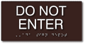 Do Not Enter ADA Sign with Braille- 8" x 4" thumbnail