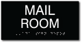 Mail Room ADA Braille Sign - 8" x 4" thumbnail