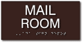 Mail Room ADA Braille Sign - 8" x 4" thumbnail