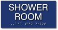 Shower Room ADA Braille Sign - 8" x 4" thumbnail