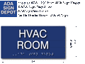 HVAC Room ADA Signs - 8" x 4" thumbnail