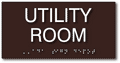 Utility Room ADA Sign with Braille - 8" x 4" thumbnail