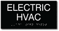Electric HVAC ADA Sign with Braille - 8' x 4" thumbnail