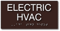 Electric HVAC ADA Sign with Braille - 8' x 4" thumbnail