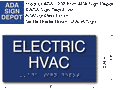 Electric HVAC ADA Sign with Braille - 8' x 4" thumbnail