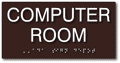 Computer Room ADA Sign with Braille - 8" x 4" thumbnail